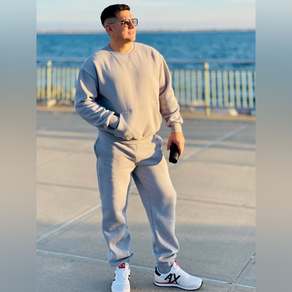 Unisex, crewneck sweatset, cotton - Picture 3 of 9